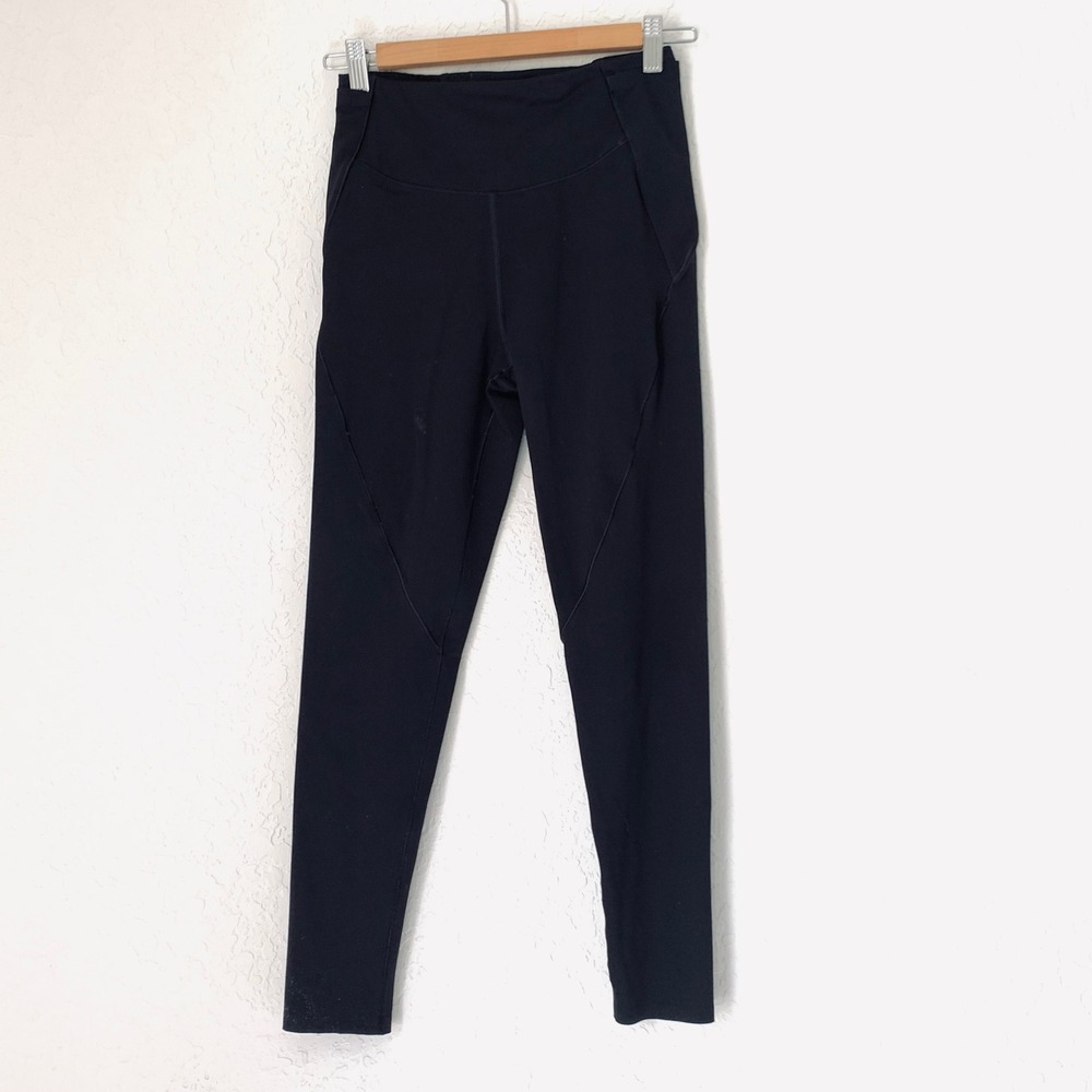 Victorias Secret‎ Leggings Women 6 Black High Rise Side Pockets Athletic Workout